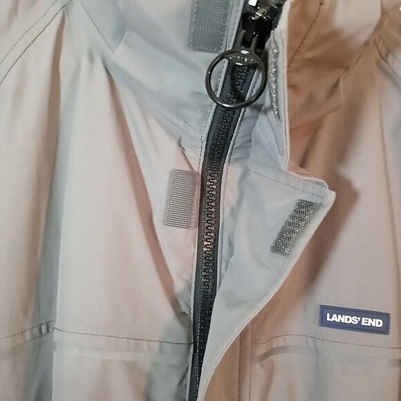 Lands End Jacket Mens XXL/T 50-52 Gray Detachable Hood - Picture 3 of 11